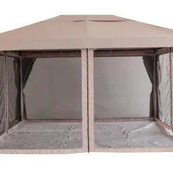 Lyxpaviljong Beige/Svart 3 x 4 m