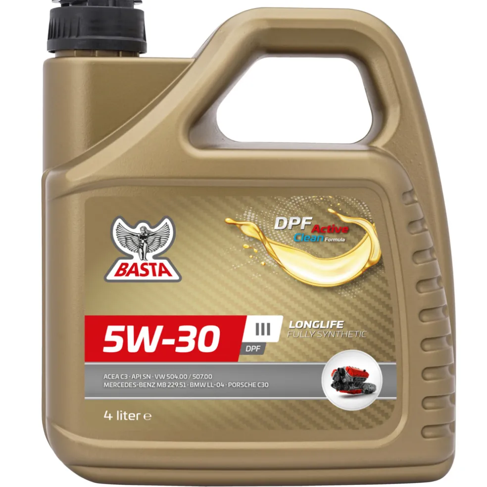 Motorolja 5W-30 Helsyntetisk 4 L Basta