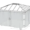 Myggnätset t/paviljong Dallas 422 x 422 cm Canopia by Palram