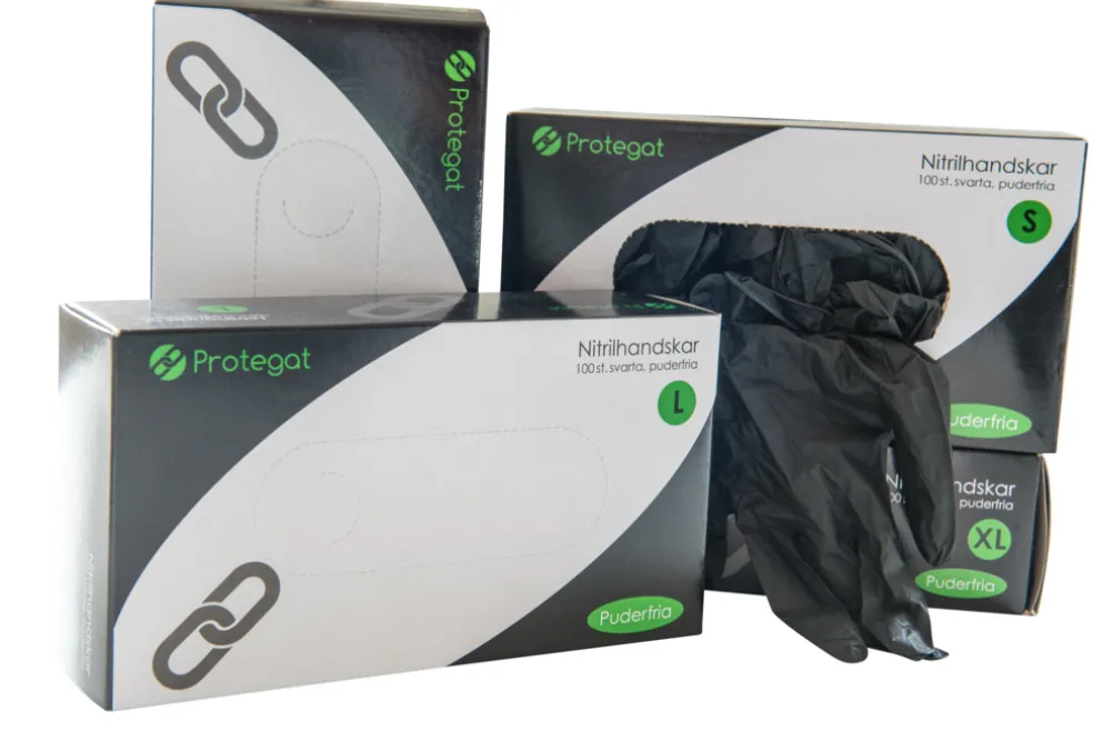 Nitrilhandske Svart M 100-pack