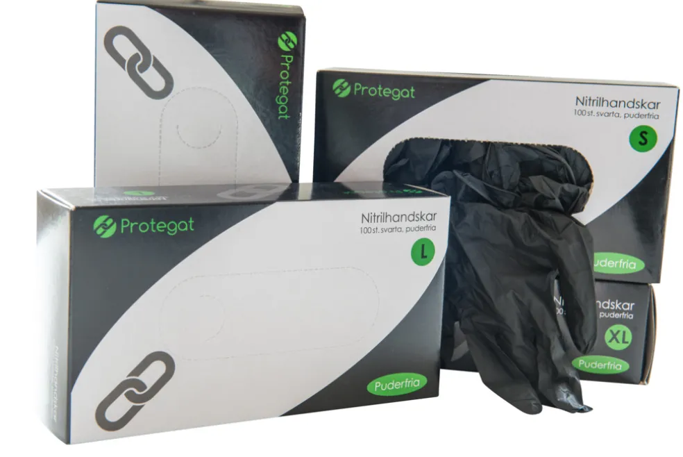 Nitrilhandske Svart S 100-pack