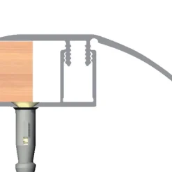 Nivålist Alu 2 x 40 mm - 1,8 m