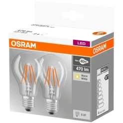 Normallampa LED Filament 4W 2-pack Osram