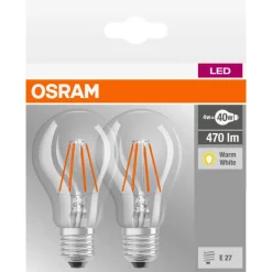 Normallampa LED Filament 4W 2-pack Osram