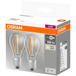 Normallampa LED Filament 7W 2-pack Osram