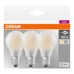 Normallampa LED 7W 3-pack Osram