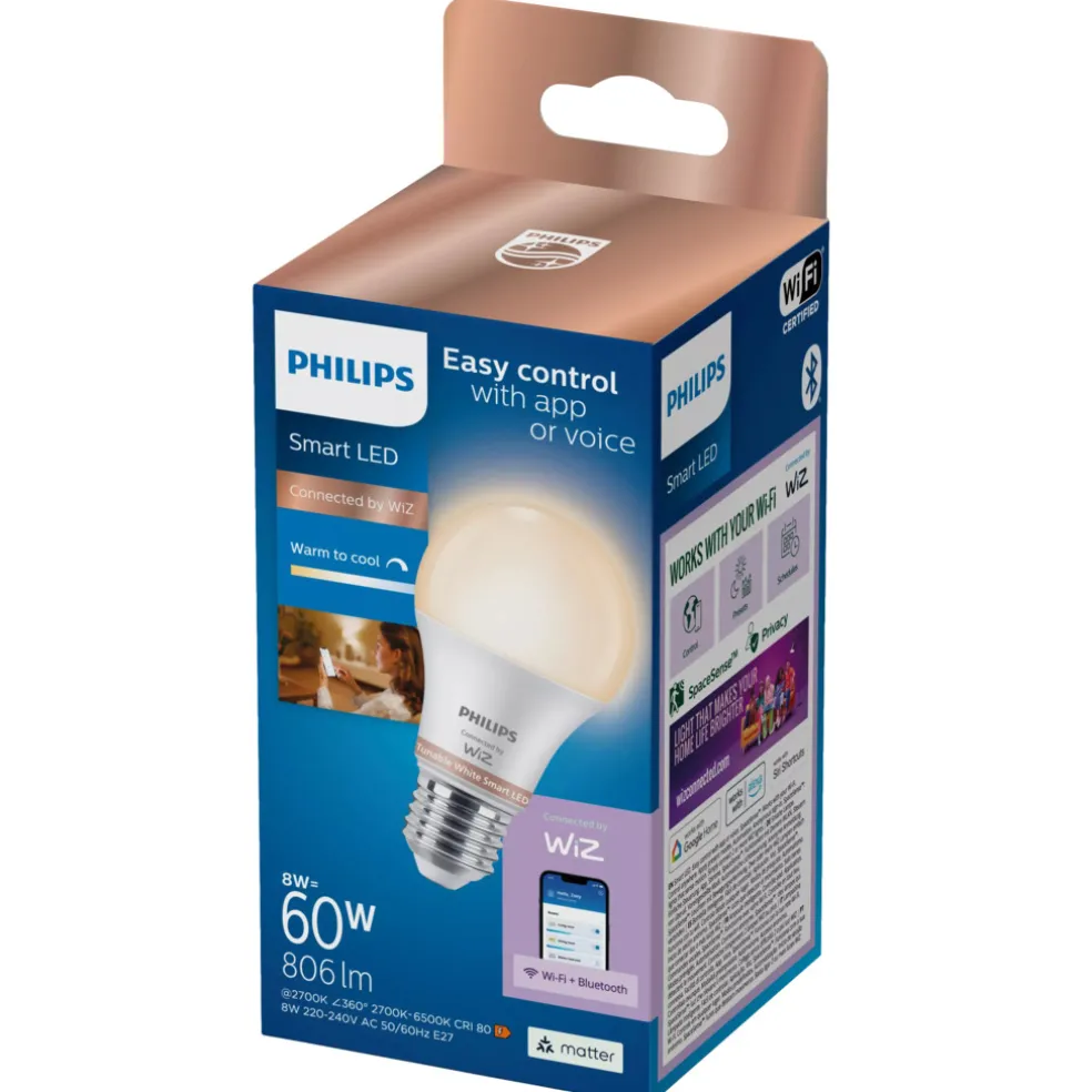 Normallampa Smart LED E27 8W/60W Philips