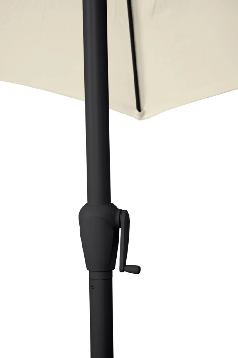 Parasoll m/vev & tilt Beige/Svart Ø3 m Sunlife