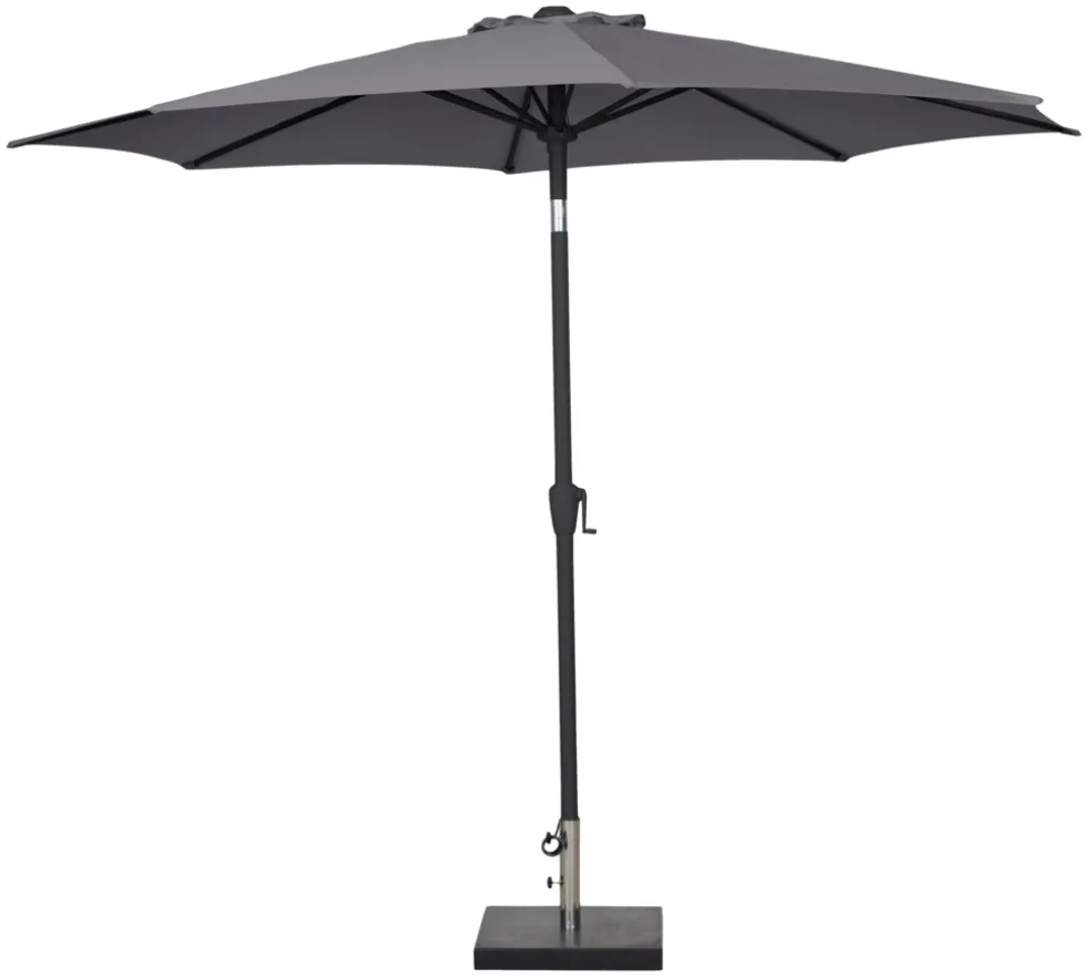 Parasoll m/vev & tilt Grå Ø3 m Sunlife