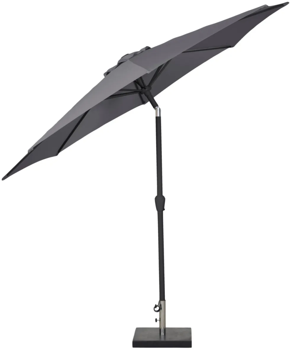 Parasoll m/vev & tilt Grå Ø3 m Sunlife