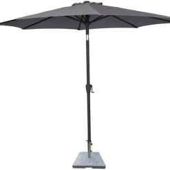Parasoll m/vev & tilt Grå Ø3 m Sunlife