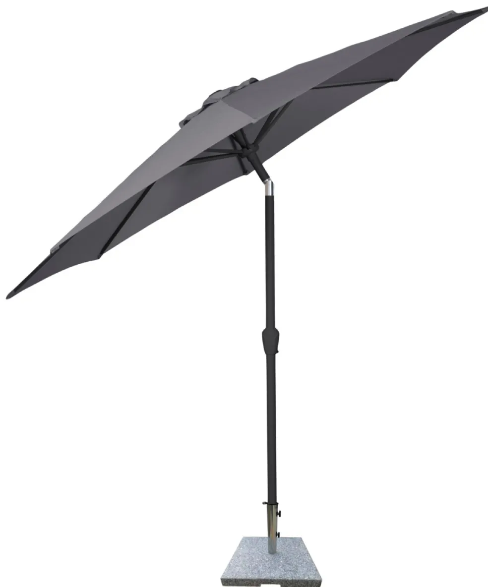 Parasoll m/vev & tilt Grå Ø3 m Sunlife