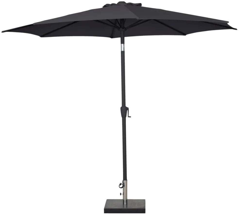 Parasoll m/vev & tilt Svart Ø3 m Sunlife