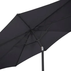 Parasoll m/vev & tilt Svart Ø3 m Sunlife