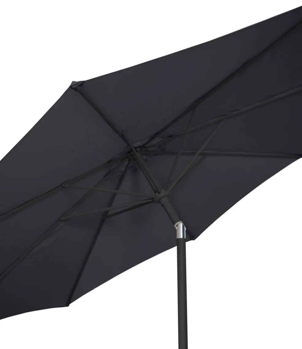 Parasoll m/vev & tilt Svart Ø3 m Sunlife