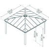 Paviljong Dallas 422 x 422 cm Canopia by Palram