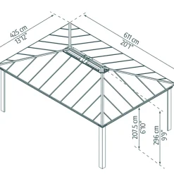 Paviljong Dallas 607 x 422 cm Canopia by Palram