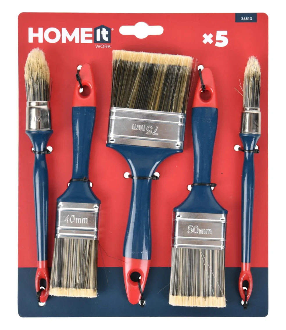 Penselset Platt- & rundpensel 5 delar Home>it