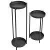 Piedestal Set Svart Ø25 x H75/50 cm Garden