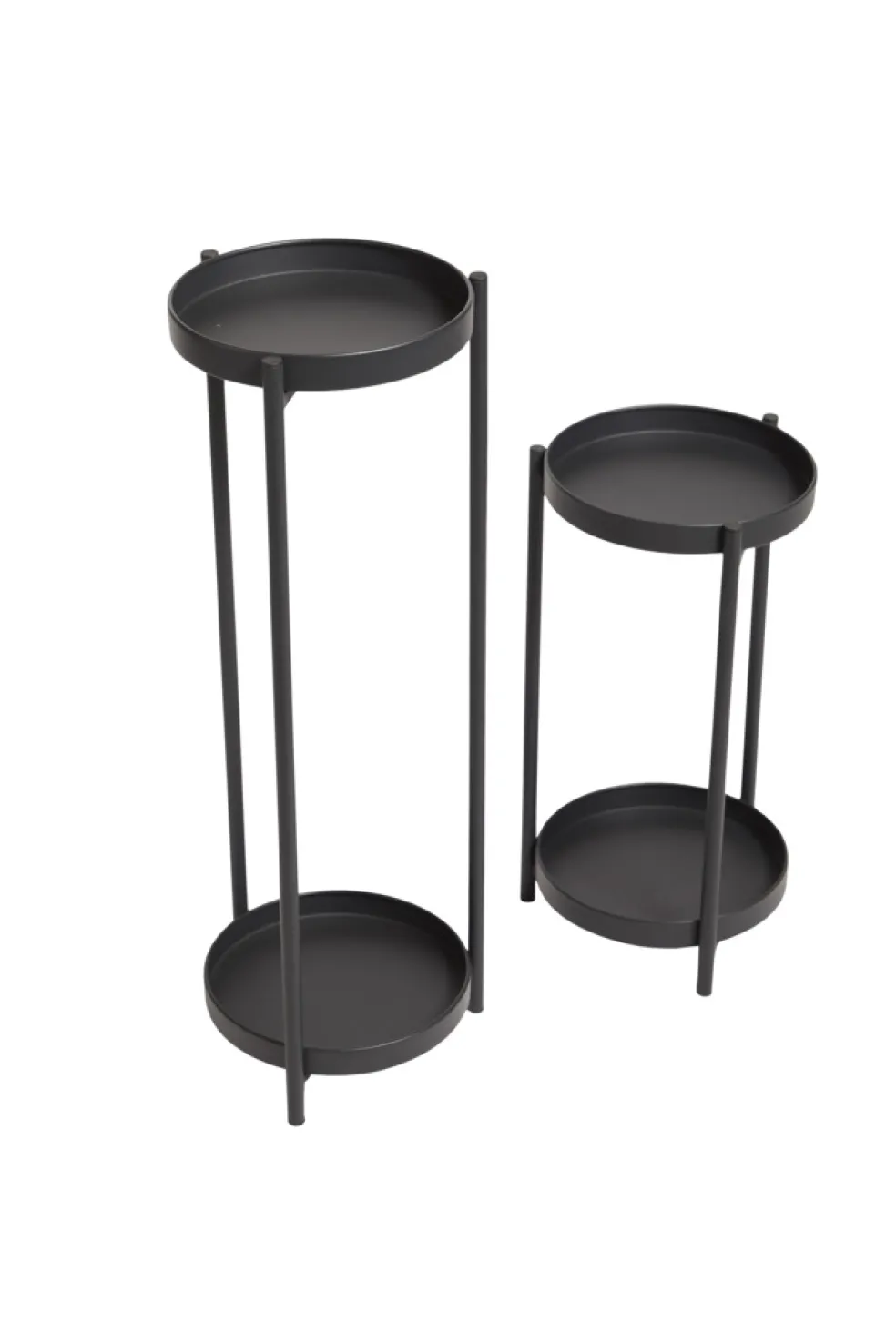 Piedestal Set Svart Ø25 x H75/50 cm Garden
