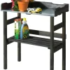 Planteringsbord Svart 78 x 38 x 82 cm