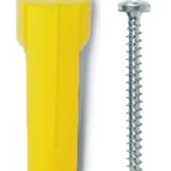Plastplugg Gul inkl. Skruv 3,5 x 30 mm Heco