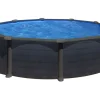 Pool Grafitgrå 17450 L Ø460 cm Swim & Fun