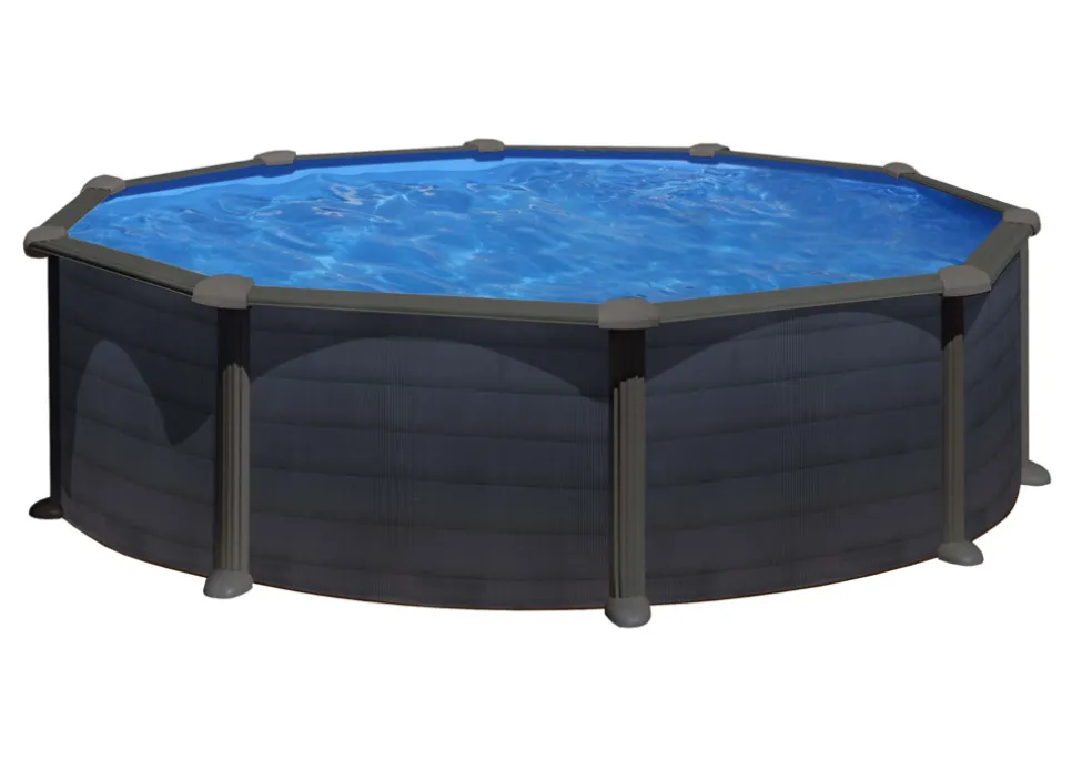 Pool Grafitgrå 17450 L Ø460 cm Swim & Fun