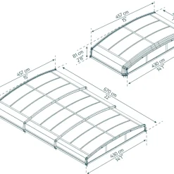 Pooltak Majorca 670 x 470 cm Canopia by Palram