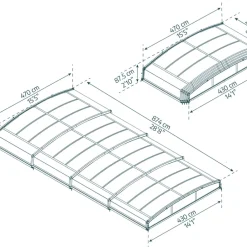Pooltak Majorca 874 x 470 cm Canopia by Palram