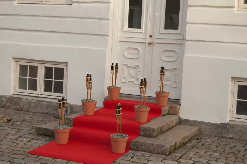 Röd Matta 3 x 1 m