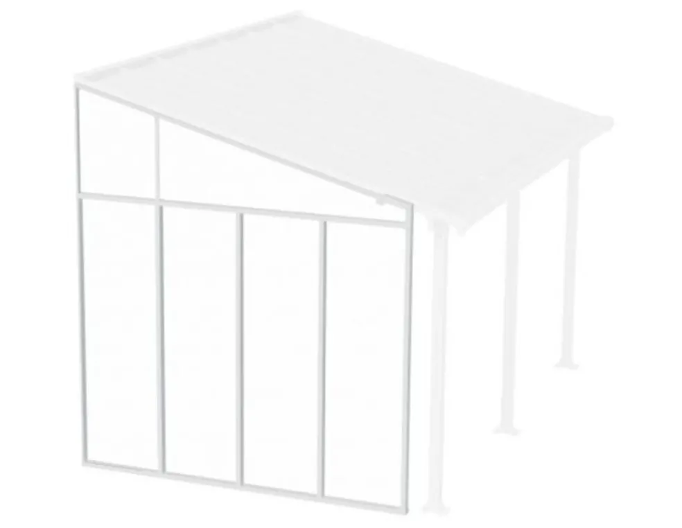 Sidvägg Terrasstak Feria 3 m Vit Canopia by Palram