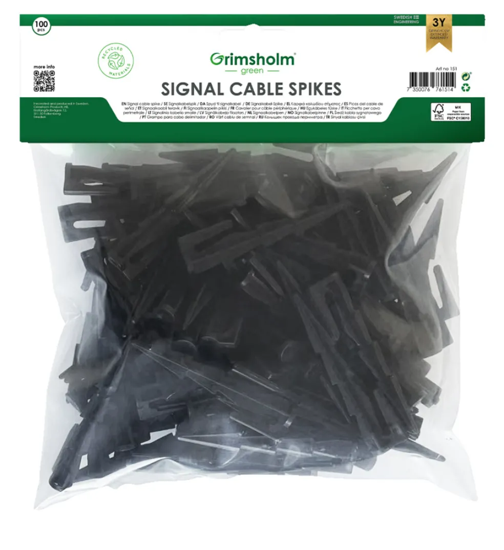 Signalkabelspik Plast 100-pack