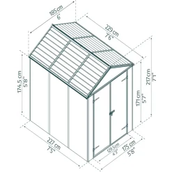 Skjul Rubicon 4,2 m² Canopia by Palram