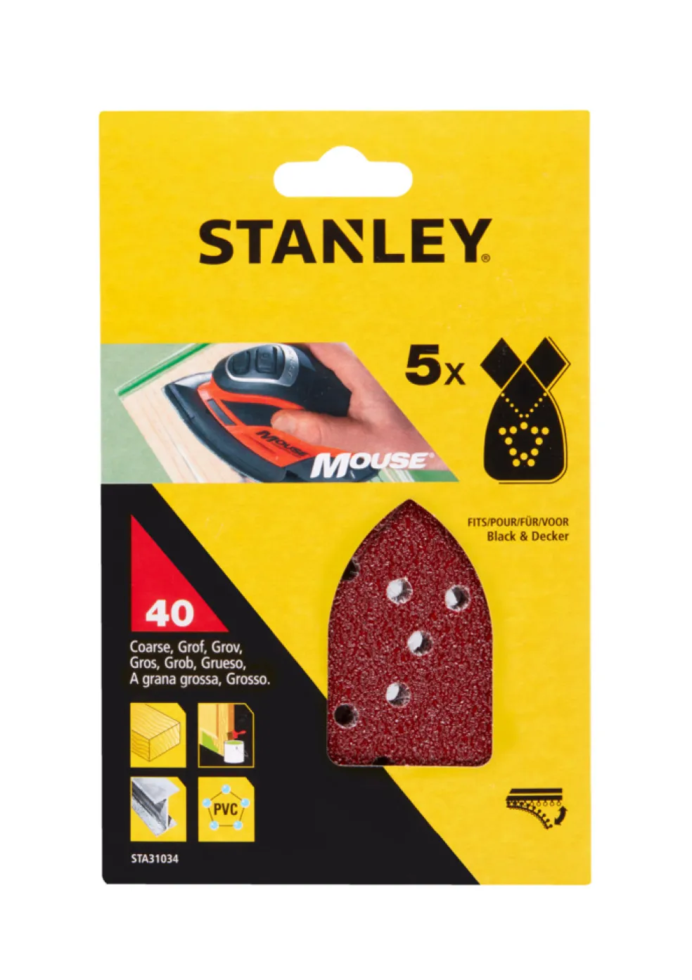 Slippapper Slipmus K40 5-pack Stanley