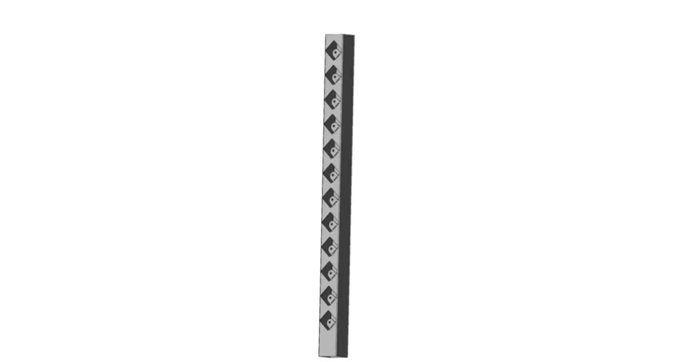 Slutstolpe Broken Galvad 1050 mm Steel Design