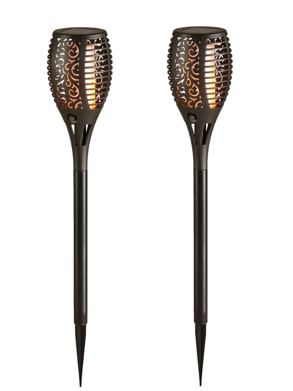 Solcellslampa Flammande Ø9,5 x 58 cm 2-pack