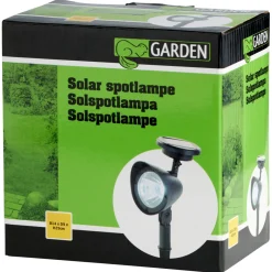 Solcellslampa Spotlight Svart 19 cm