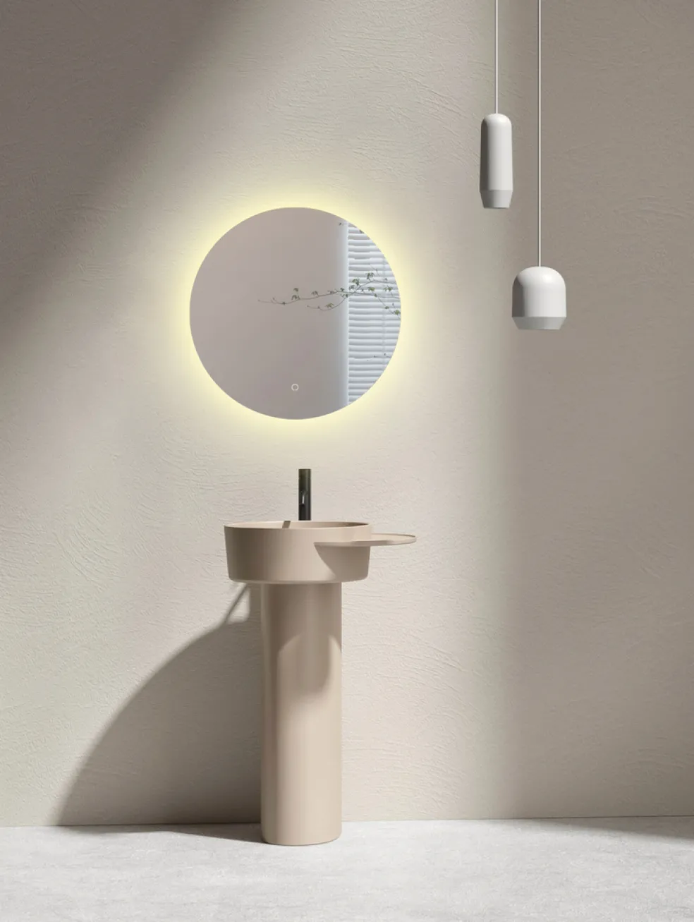 Spegel LED Ø60 cm REN
