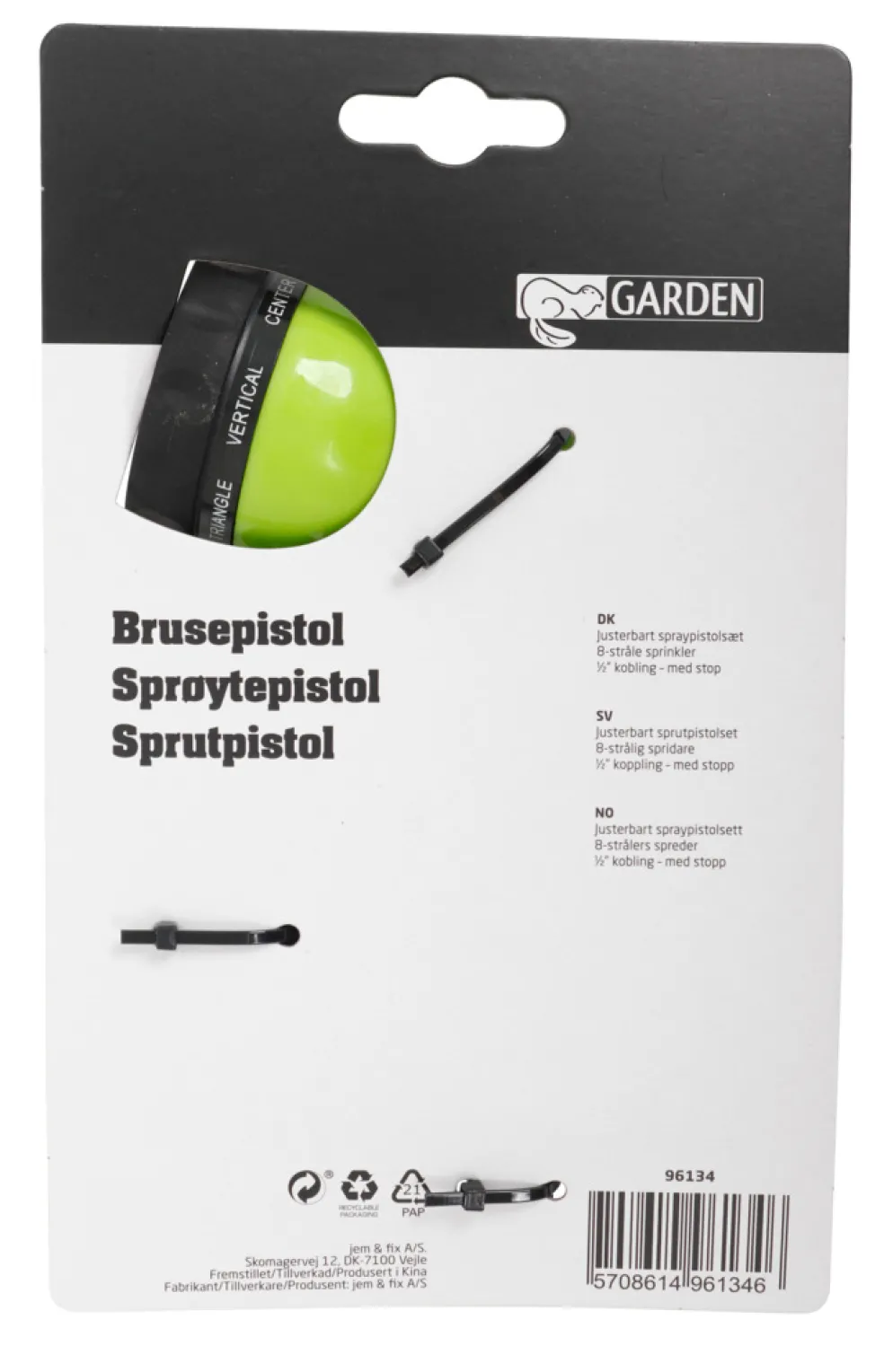Sprutpistol m/koppling ½