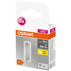 Stiftlampa LED G4 1,8W 3-pack Osram