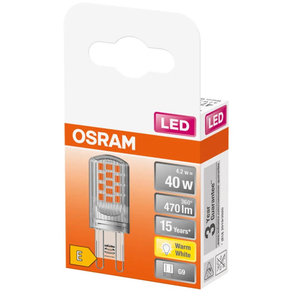 Stiftlampa LED 4,2W G9 Osram