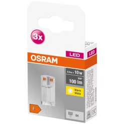 Stiftlampa LED 0,9W G4 3-pack Osram