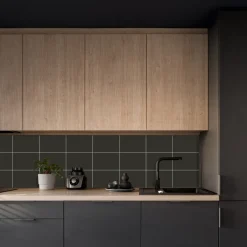 Stänkskydd Kerra Vulcan Svart 600 x 600 mm Kitchenline