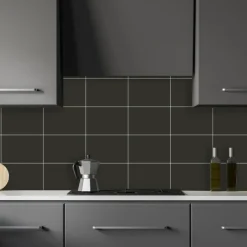 Stänkskydd Kerra Vulcan Svart 600 x 600 mm Kitchenline