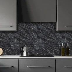 Stänkskydd Marmor Svart 600 x 600 mm Kitchenline