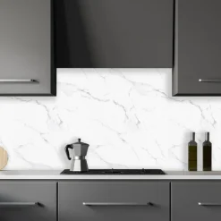 Stänkskydd Marmor Vit 600 x 600 mm Kitchenline