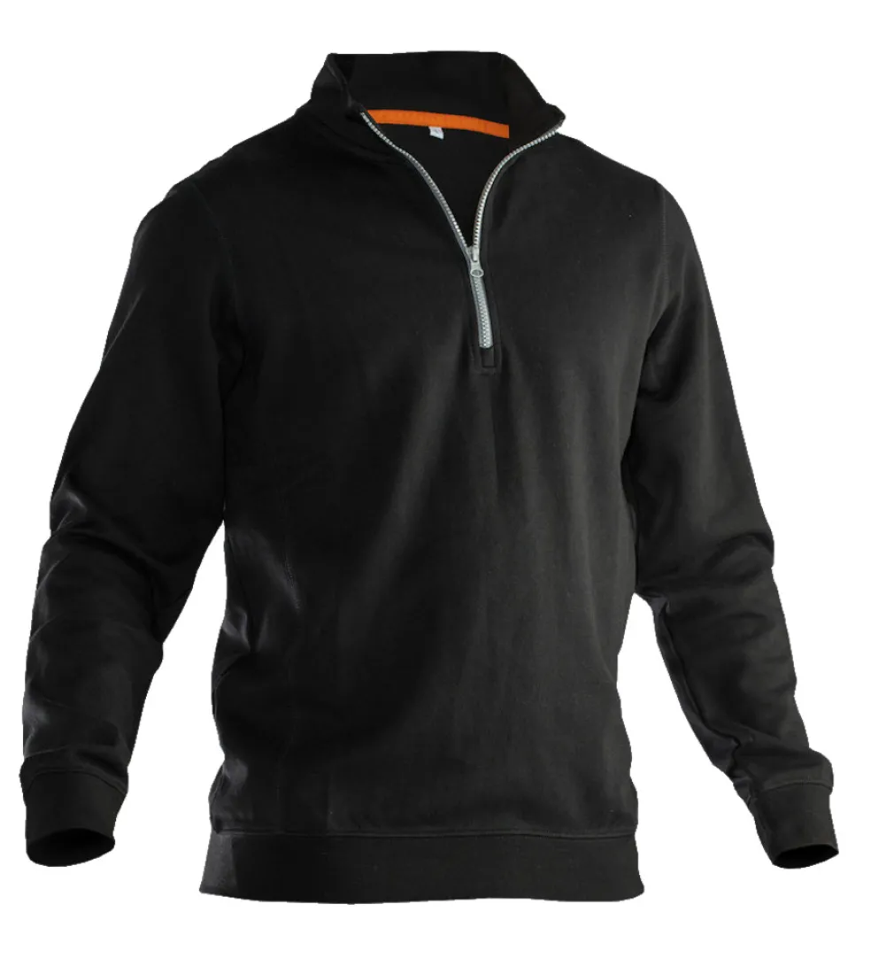 Sweatshirt 1/2 Zip Svart Jobman Workwear