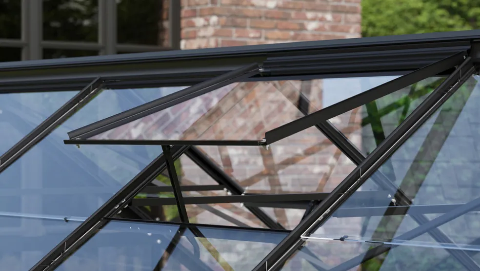 Takfönster Växthus Svart 602 x 610 mm Vitavia