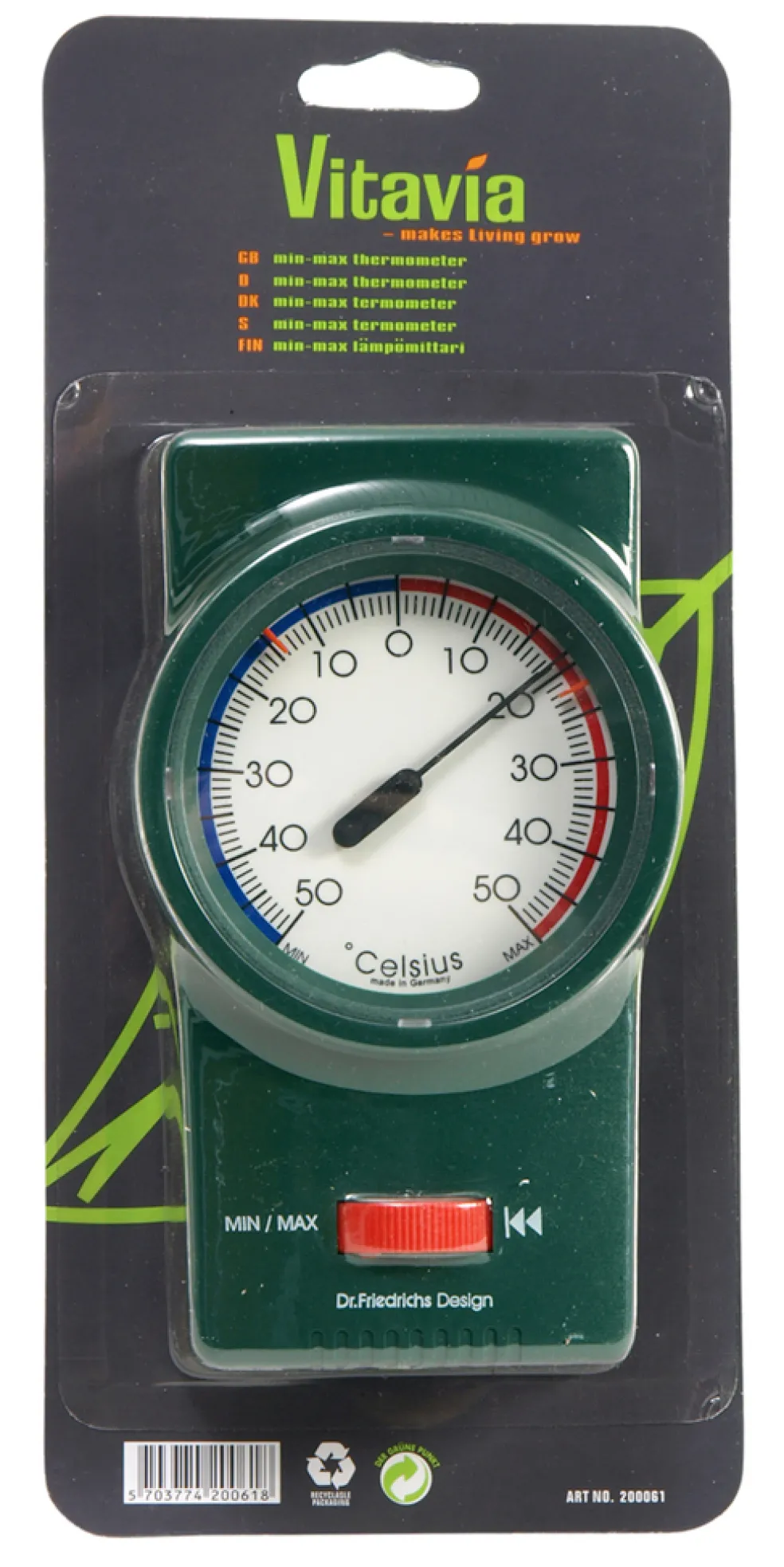 Termometer Min/Max Växthus Vitavia